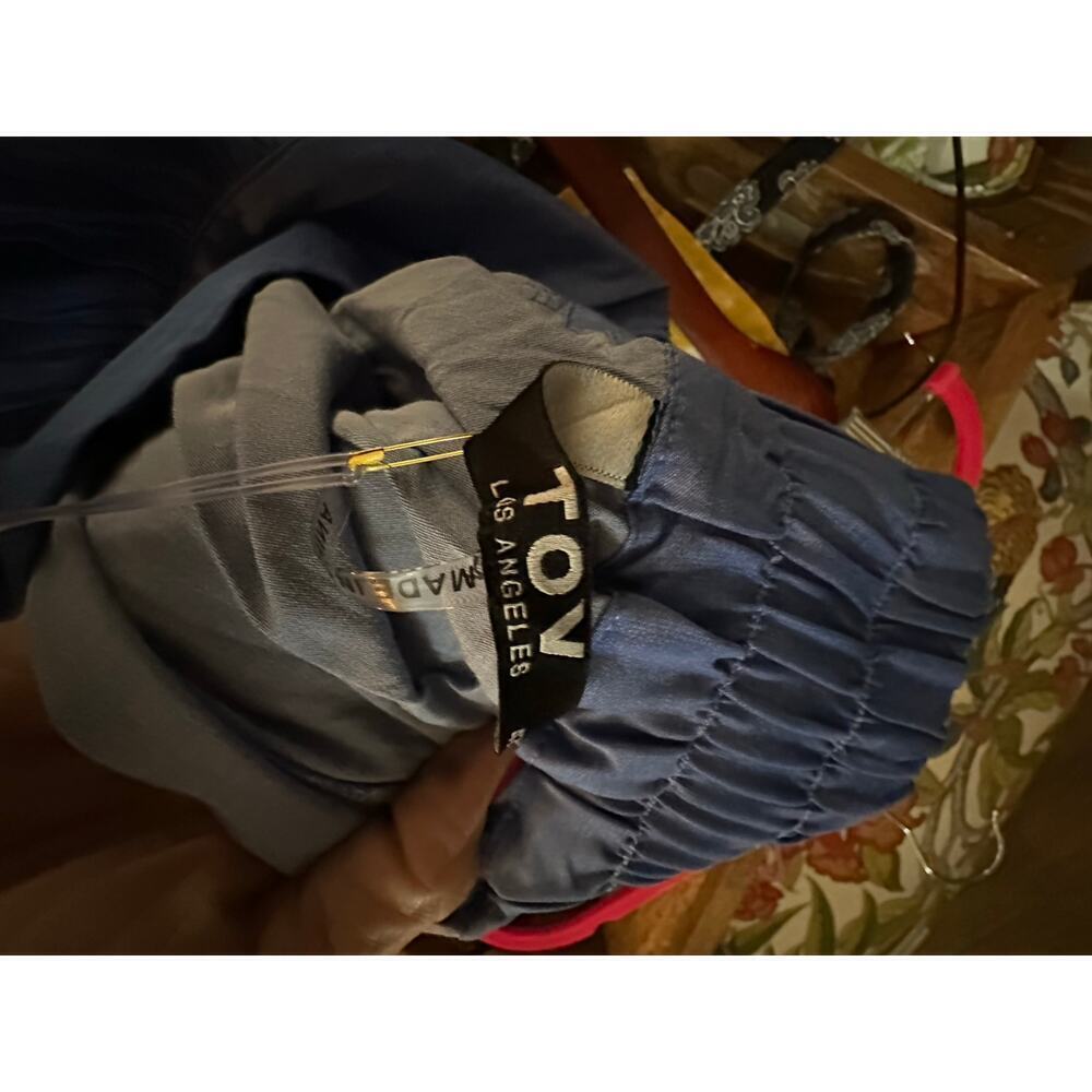 NWT TOV Blue Pull On Maxi Skirt Size 42 - Picture 4 of 9